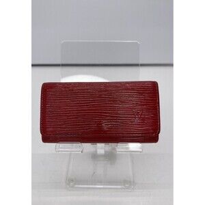 Authentic Louis Vuitton Multicles Epi Leather 4 Ring Key Case Red Made in Spain